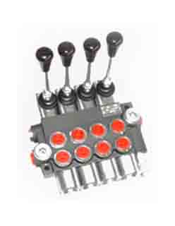 VALVULA DIRECCIONAL MANDO 4 PALANCAS 40 LPM 3-8 BSP 250BAR 4V-3P MOD. P40-4-O