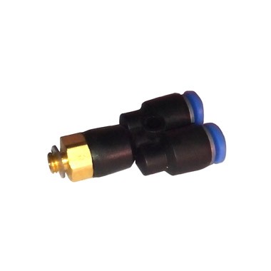 CONECTOR TIPO Y T-T 4 MM HILO MACHO 1/4 INCH PX 04 02 INCH